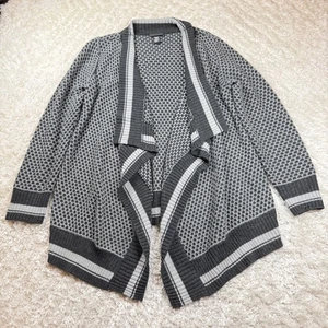 Suéter Apostrophe Para Mujer Mediano Estampado Drapeado Cárdigan Lagenlook Artístico - Imagen 1 de 7