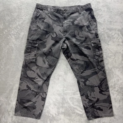 Wrangler Cargo Pants Men 42x30 Gray Urban Camo Baggy Relaxed Utility Hunting - Image 1 of 4