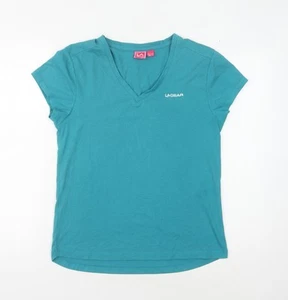 LA Gear Women's Blue Cotton V-Neck T-Shirt Size 12 - Picture 1 of 12