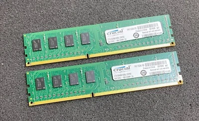 8GB Kit (2 x 4GB) Crucial CT51264BA160BJ.C8FND PC3-12800U DDR3 Computer Memory - Image 1 of 3