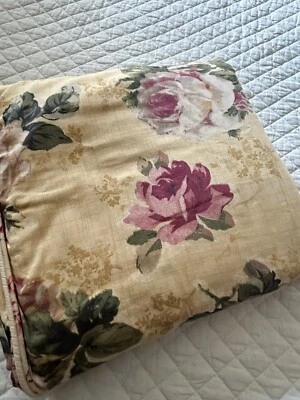 Funda nórdica floral Charter Club Cottage amarilla con rosas reversible rosa rosa F/Q Foto 1 de 4