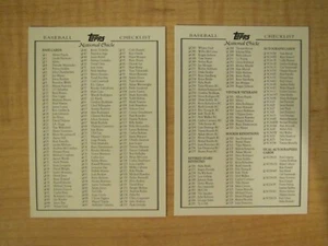 2010 Topps National Chicle Baseball Checklist Complete Set of 2 - Picture 1 of 2