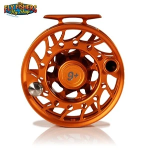 Carrete de pesca con mosca Hatch Iconic 9 Plus Mid Arbor Fogata Naranja 9-11wt NUEVO - Imagen 1 de 4