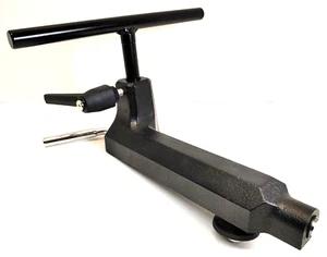 Deluxe 10-12" Wood Lathe Tool Rest Base + Eccentric Lock + 9" Round Bar Rest New - Picture 1 of 10