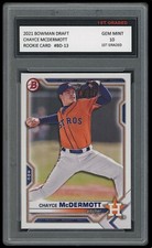 CHAYCE MCDERMOTT 2021 BOWMAN DRAFT Topps 1ST GRADED 10 ROOKIE CARD RC #BD-13
