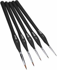 5 x Pennelli ultra fini per dipingere, Ideale per miniature nail art modellismo