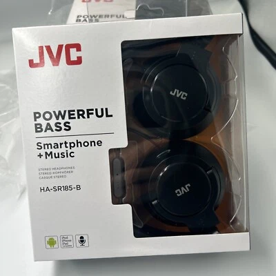 3X JVC HASR185-B Lightweight Powerful Over Ear Headphones With And Mic - Sealed  - Image 1 of 4
