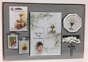 Juego de Regalos de Mi Primera Comunión para Niñas - Libro de Oración de Cuentas de Rosario - Imagen 1 de 2