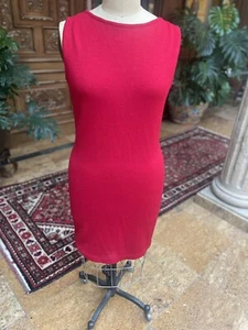 St John klassisches rotes Strickkleid Kollektion Größe 14 - Bild 1 von 4
