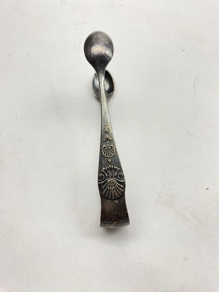 Pinzas de azúcar pequeñas antiguas Atkin Brothers Sheffield plato de plata HA EA FA EPNS Foto 1 de 4