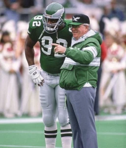Philadelphia Eagles Reggie White & Buddy Ryan Glossy 8x10 Photo Football Print - Picture 1 of 1