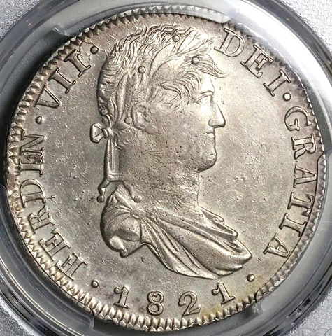 1821 Zs PCGS AU Mexico 8 Reales Zacatecas War Independence Coin (22080402C) Cover