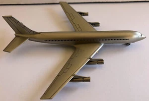 DANBURY MINT 1:247-scale BOEING 707 JET AIRLINER PEWTER DESKTOP MODEL *VINTAGE* - Picture 1 of 7