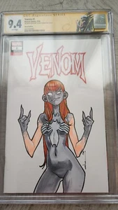 Venom #1 CGC 9.4 Mary Jane Venom 1 of 1 Colored Sketch & Auto Ozgur Yildirim  - Picture 1 of 5