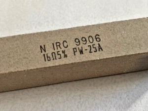 3pc Vintage IRC 16 ohm 25W 5% Ceramic Power Resistor 1999 - Picture 1 of 3