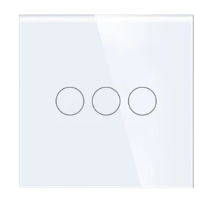 Interruptor de luz de vidrio de 3 velocidades Zigbee sin blanco neutro - Imagen 1 de 2