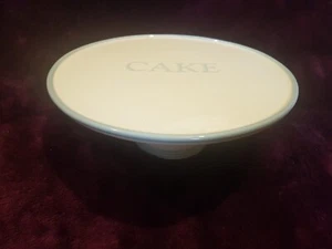 Ceramic Cake Stand / Plate, Vintage style Pale Blue & White - Picture 1 of 8