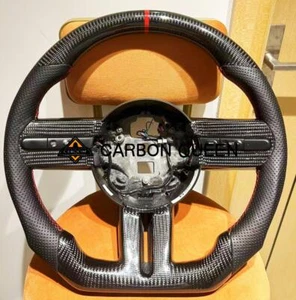 REAL CARBON FIBER Steering Wheel FOR MUSTANG 05-09 years w/red - Picture 1 of 6