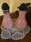 Vintage Pink Salt & Pepper Shaker Euclid Coffee Company Fired on Color