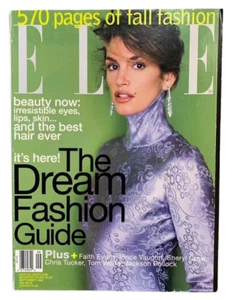 Elle Magazine September 1998 Vintage Cindy Crawford 570 Pages of Fall Fashion - Picture 1 of 4