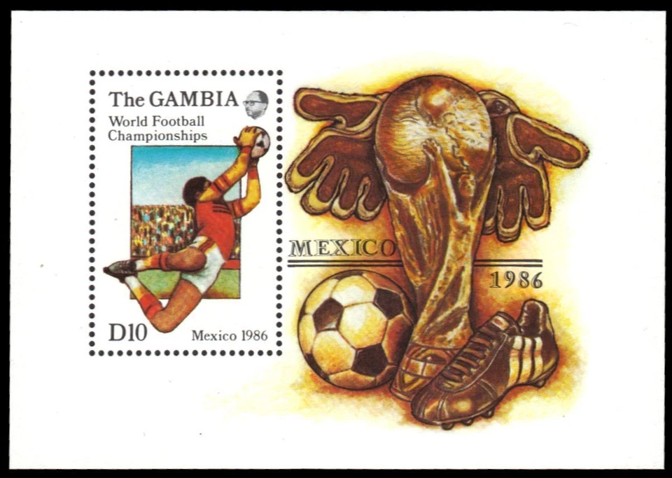 GAMBIA 619 (SG649) - Mexico '86 World Cup Football Championships S/S (pa85042) - Image 1 of 1
