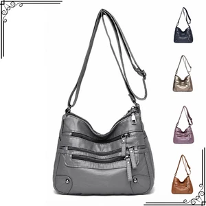 Fashionable Shoulder Crossbody Bag Soft Leather Sling Tote Handbag Women Pack - Picture 1 of 26