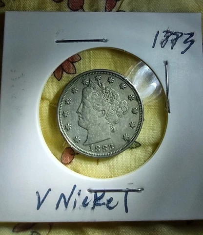 U.S. 1883 LIBERTY V NICKEL EF-AU condition ungraded US coin great details! Cover