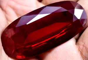 Natural 143.30 Ct Blood Red Ruby Mozambique GGL Certified Loose Gemstone - Picture 1 of 17