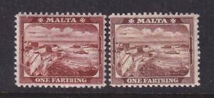 Malta, Scott 28-29 (SG 45, 45b), MHR