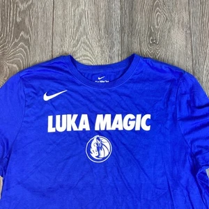 Nike NBA blue luka magic men’s XL short sleeve T-shirt Tee NEW Mav’s Basketball - Picture 1 of 6