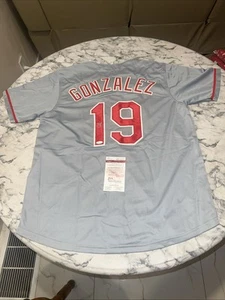 Juan Gonzalez Authentic Signed Pro Style Jersey Autographed JSA Size XL GRAY - Picture 1 of 16