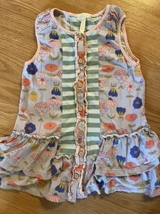 MATILDA JANE Happy & Free LAVENDER LOLLIPOP Tunic Girls Top Size 10 - Picture 1 of 4