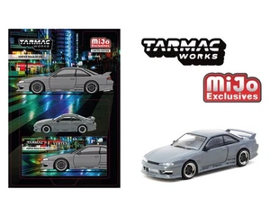 TARMAC WORKS VERTEX NISSAN SILVIA S14 1/64 DIECAST CAR GREY T64G-018-GY - Picture 1 of 1