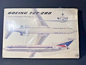 Delta Boeing 727-200 Maßstab 1:48 unmontierter Papiermodellbausatz B727 DA US-Verkäufer - Bild 1 von 15