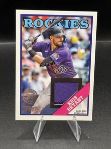 2023  TOPPS SERIES 1  Kris Bryant  Jersey Relic Purple 35th Anniversary  Rockies - Picture 1 of 2