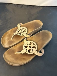TORY BURCH MILLER CLOUD SANDAL LEATHER MILTI/CORK WOMEN'S SIZE 12 - Picture 1 of 3