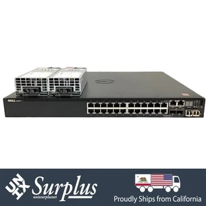 24-portowy przełącznik sieciowy 1GB RJ45 Dell N3024 2x zasilacz z 2x optyką | 2x 10GB SFP+ - Zdjęcie 1 z 8