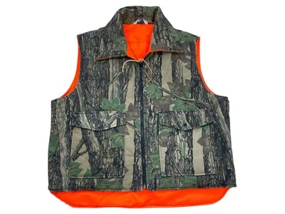 Vintage Winchester Trebark Conceal Camo Orange Reversible Vest Men's Size L (C8) - Image 1 of 4