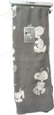 BERKSHIRE BLANKET Peanuts Collectible Gray Snoopy Sweater like Throw Blanket 50x70 inch