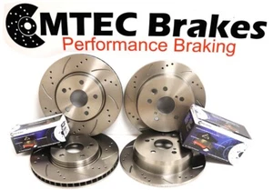 Zafira 2.0 GSi Turbo 01-05 Drilled Grooved Brake Discs Front Rear & MTEC Pads - Picture 1 of 11