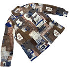 Camara Ross (Spain) Satin Ivy Collar Cutaway Peasant Shirt (Emilio Pucci) : M