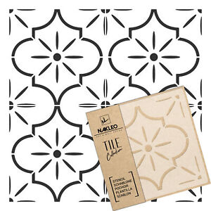 LUCCA Tile reusable PLASTIC Stencil // Moroccan Geometric // Floor Wall