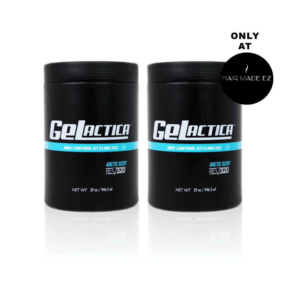 Gelactica Gel 32oz pack of 2 Hair Gel for Men - Organic Ingredients - Water Base - Image 1 of 4