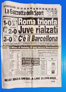 GAZZETTA DELLO SPORT 17 MARZO 1986 ROMA-JUVENTUS 3-0 GRAZIANI PRUZZO CEREZO - Foto 1 di 1