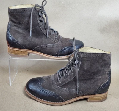 SEBAGO Claremont Sz 5.5 M Women’s Wingtip Brown Suede Bootie Boots - Image 1 of 4