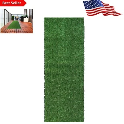 Alfombra de corredor de diseño de césped resistente a las manchas - 2'7" x 9'10" para fácil mantenimiento Foto 1 de 4