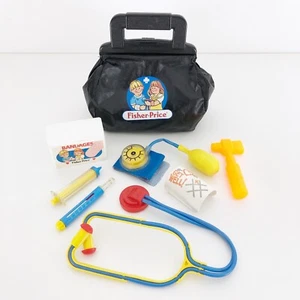 Fisher Price 1987 Arzttasche Arztkoffer Vintage Arzt Doktor Spielzeug Rarität - Bild 1 von 9