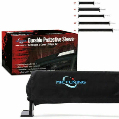 22" /32" /42" LED Light Bar Cover Straight Curved Protective Sleeve Weatherproof Foto 1 de 4