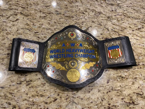 AWA World Heavyweight Wrestling Champion Replica Title Belt Adult size 2MM Cover