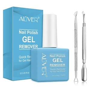 Gel Nail Polish Remover with 1Pcs Cuticle Pusher and Nail Polish Scraper SET - Picture 1 of 4